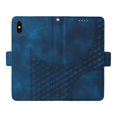 thumbnail image 6 of ELEHOLD For iPhone XS/X Leather Wallet Phone Case, Embossed Diamond Folio Flip Cover, Card Holder Cash Slot, Stand Support, Wrist Strap Lanyard -Blue, 6 of 10
