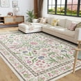thumbnail image 4 of FULIE Rugs 5'x8'Soft Boho Rug Foldable Carpet Non-Slip Rug for Living Room,Pink, 4 of 7