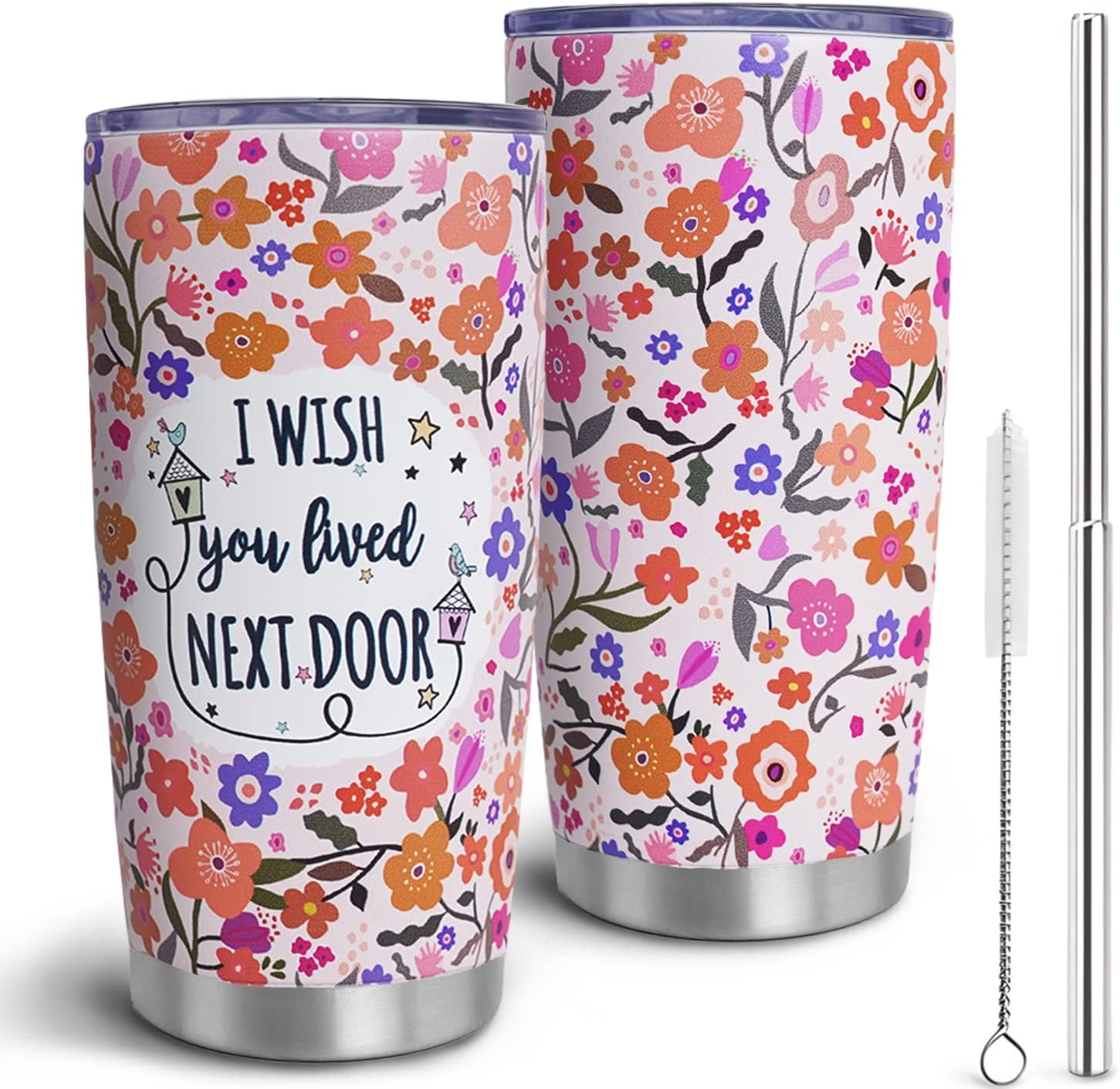 Floral Tumbler, Daisy Gifts for Women, Daisy Coffee Travel Mug, Cute Skinny  Tumbler with Lid and Str…See more Floral Tumbler, Daisy Gifts for Women