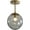 20cm-Smoke, variant on KCO Lighting Brass Gold Smoke Glass Semi Flush Mount Ceiling Light Industrial Large Globe Entryway Ceiling Light for Bathroom Porch