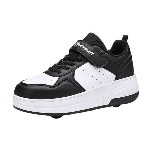 Toddler Girl Shoes Thick Soled Sneakers Soles With Wheels Automatic Skating Sneakers Toddler Girl Sneakers,Size 9.5 Years-10 Years
