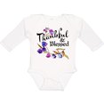 thumbnail image 3 of Inktastic Thankful and Blessed Inspirational Saying with Flowers Boys or Girls Long Sleeve Baby Bodysuit, 3 of 5