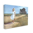 thumbnail image 3 of Stupell Industries Woman Standing Windswept Breeze Distant Beach House Painting Gallery Wrapped Canvas Print Wall Art, Design by Tom Mielko, 3 of 5