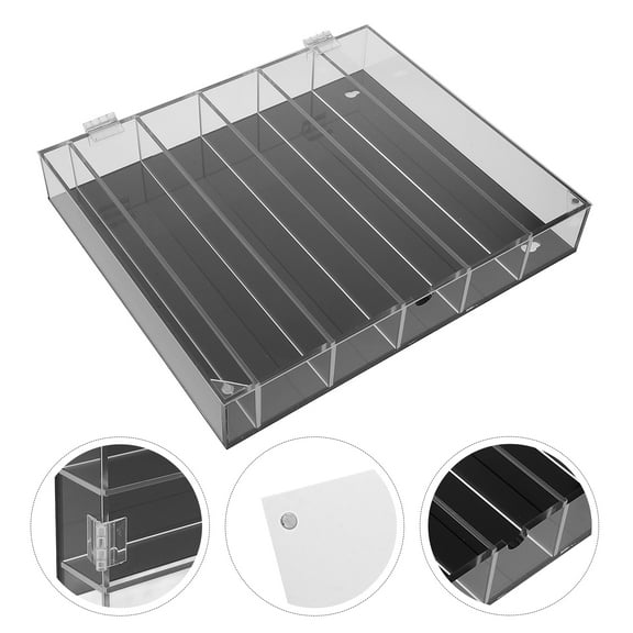 OUNONA 1Pack Black Acrylic Model Display Case Storage Organizer for Children Small Stands Pictures 30x26x5in