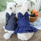 thumbnail image 1 of Vestido de Mezclilla para Perros y Gatos, Ajustable, Ideal para Perros y Gatos Pequeños, con Linda Falda con Volantes., 1 of 6