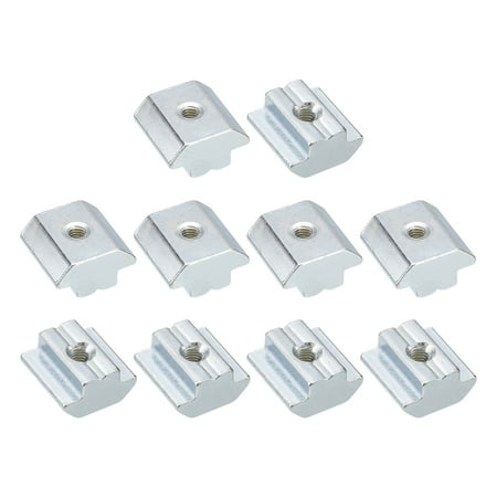 

T Nuts 15pack Nickel Plated Carbon Steel T Slot Bolts 4545 Series M5 Hammer Head Fastener (Silver)