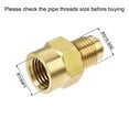 thumbnail image 3 of Uxcell 5/16 SAE Flare Male  to 1/4NPT Female Tubing Adaptor Brass Pipe Fitting, 3 of 5