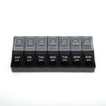 thumbnail image 6 of Unique Bargains 1 Pc 14 Grids Double Row Pill Box for Travel Large Black Clear, 6 of 6