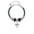 thumbnail image 2 of Delight Jewelry Silvertone Registered Nurse Caduceus Best Friend Celtic Knot Leather Bead Bracelet, 7"+2" Extender, 2 of 4