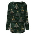 thumbnail image 5 of UPPADA Christmas Crew Neck Sweatshirt for Women Casual Clothing Tree Print Graphic Long Sleeve Dress Shirt Xmas Pullover Tops x mas gift for women Multicolor,XXL, 5 of 5
