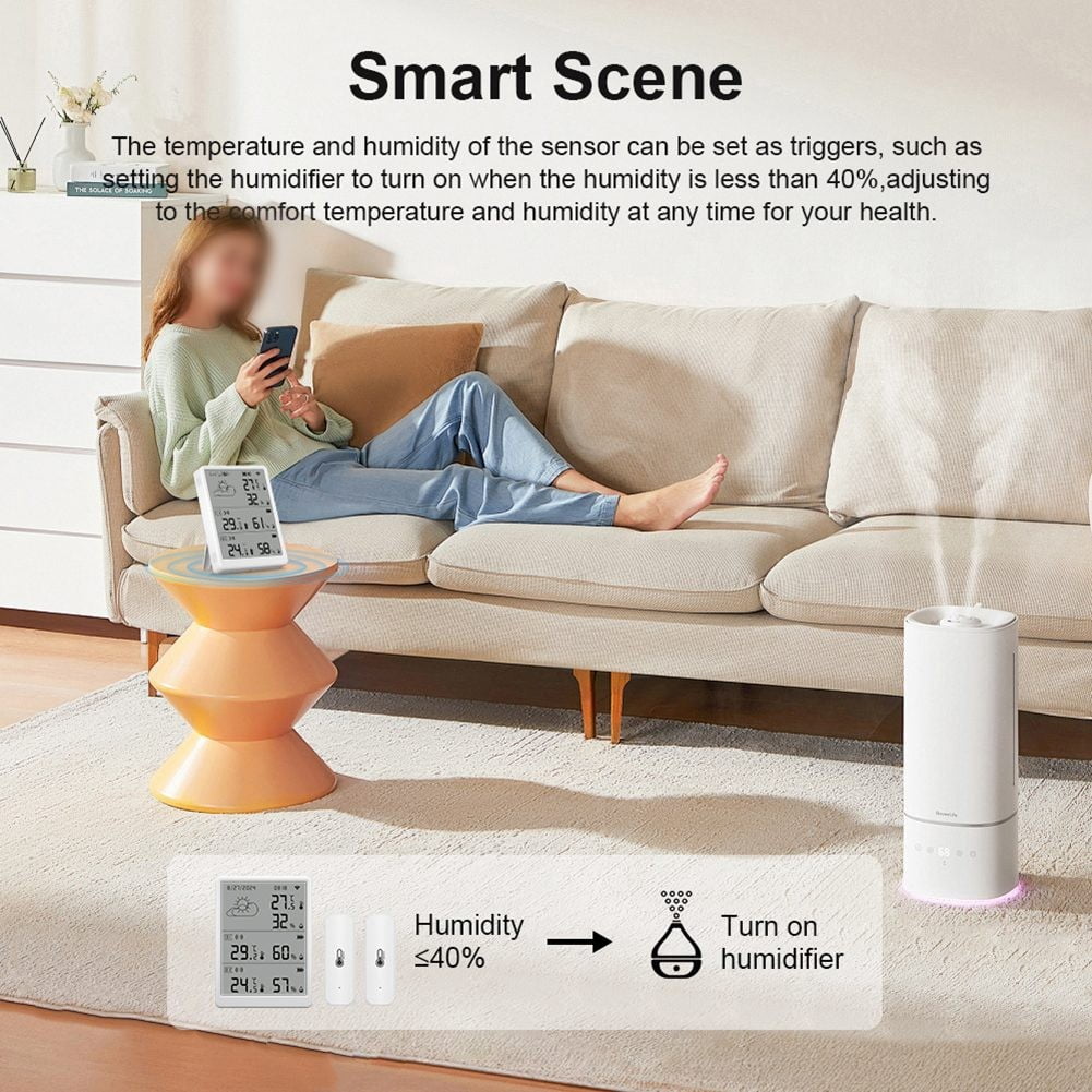 Hygrometer with Remote Monitoring and App Control Smart Thermo-Hygrometer