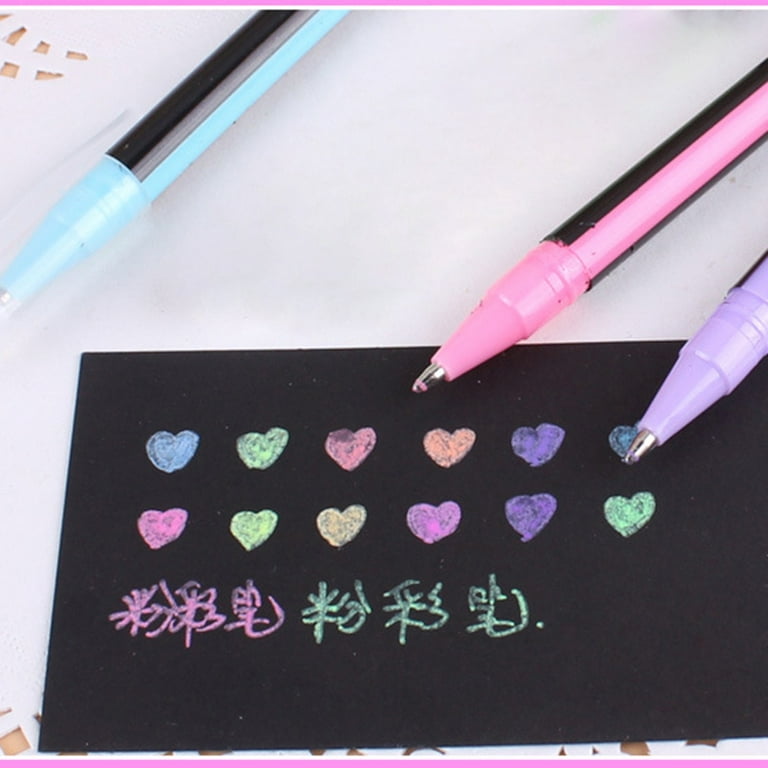 10pcs Highlight colors gel pen set 9 different Glitter color pens for  scrapbooking black album writing Stationery School A6566 - AliExpress