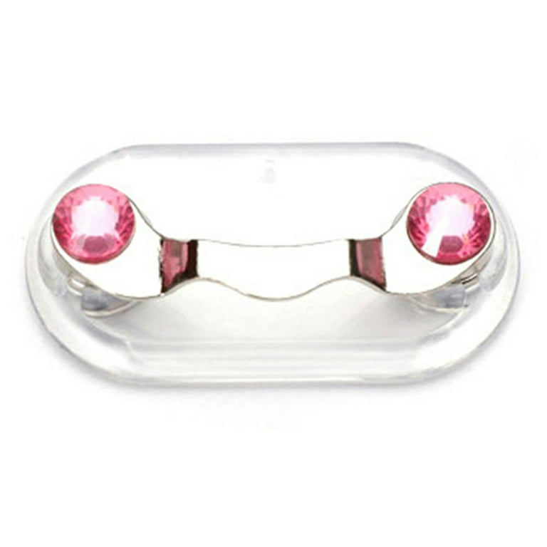 tooloflife 8Pcs Magnetic Eyeglass Holders Mini Sunglasses Holder Name Tag  Badge Holder Pink 
