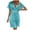 Blue, variant on zaveiop Women Crochet Swim Cover up Short Sleeve V Neck Bathing Suit Beach Dress Summer Swimwear Coverups (Blue, L)