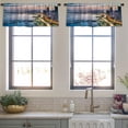 thumbnail image 3 of LALILO Kitchen Curtain Valance Dusk City City Night America Rod Pocket Window Curtain 52"x 18" Set of 2, 3 of 5
