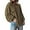 Army Green, variant on Womens Fall Fashion Long Sleeve Shirts Casual V Neck Ribbed Knit Blouses Pullover Trendy Loose Fit Tunic Tops