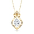 thumbnail image 2 of Rosec Jewels Lab Created Diamond Art Deco Pendant Necklace - Ready to Gift for Anniversary, 18K Yellow Gold, 2 of 6