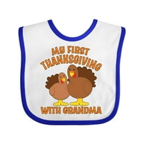 Inktastic My First Thanksgiving with Grandma Boys or Girls Baby Bib