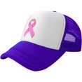 thumbnail image 1 of Cancer Awareness Mesh Back Trucker Cap Baseball Cap, 1 of 8