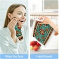 thumbnail image 4 of Coolnut 4 PCS Persian Carpet Texture Baby Washcloths Towel Set, Highly Absorbent & Soft Cotton Wash Cloths, 12"x 12" Face Hand Towels for Bathroom, Multi-Purpose Fingertip Towels, 4 of 5