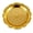 Gold.-8 inches, variant on Sturdy Iron Fruit and Snacks Tray Feature Delicate Embossing Display Plate Ideal for Parties Picnics and Daily Use
