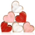 thumbnail image 1 of Set de 6 corazones decorativos de madera para San Valentín COCHIE, rojo, rosa y blanco, 1 of 7