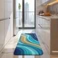 thumbnail image 4 of Dark Blue Marble Gold Line Pattern Kitchen Rug Mat,Kitchen Runner Rugs Non Skid Washable,Decorative Kitchen Floor Mats for Kitchen,Sink,Laundry,17"x47.2", 4 of 7