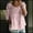 Pink, variant on Women's Boho Floral 3/4 Sleeve Top Flowy Loose Cute Plus Size Summer Casual Pleated Blouse Shirts by Yigetop Purple 4XL