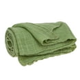 thumbnail image 2 of Parkland Collection Emanuele Self Patterned Green 62" x 52" Woven HANDLOOM Throw, 2 of 5