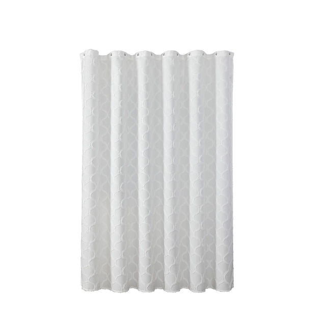 Ohufall Rideau de Douche Imperméable en Polyester à Motif Floral - Rideau de Douche en Tissu pour Hôtel et Salle de Bain, Lavable