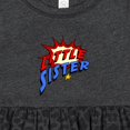 thumbnail image 4 of Inktastic Little Sister Superhero Girls Baby Dress, 4 of 5