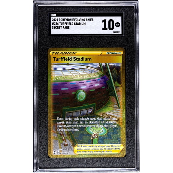 2021 Pokemon Evolving Skies #234 Turffield Stadium Secret Rare SGC 10