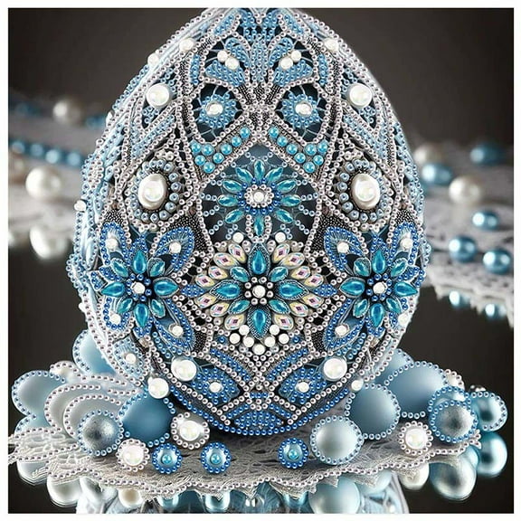 5D DIY Diamond Painting Kit, Easter Pearl Egg Creative Handicraft for Home Wall Decor, Birthday and Christmas Gift