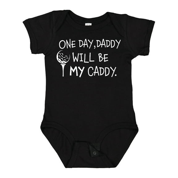 Inktastic One Day, Daddy Will Be My Caddy Kids Golfing Boys or Girls Baby Bodysuit