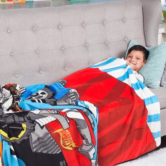 Franco Kids Bedding Super Soft Micro Raschel Blanket, gemelo/tamaño completo 62 "x 90", Hot Wheels Franco Ver descripción