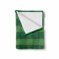 thumbnail image 2 of Abstract Soft Flannel Fleece Throw Blanket, Tartan Inspired Pattern of Diagonal Streaks, Cozy Plush for Indoor and Outdoor Use, 50" x 60", Green Dark Magenta, by Ambesonne, 2 of 6