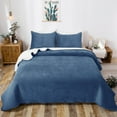 thumbnail image 3 of Kasentex Contemporary Microfiber Quilt Set, King, Pink, 3 of 18