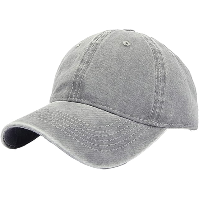 LinYooLi Retro Solid Baseball Cap for Women Men Trendy Denim Feel Soft Adjustable Skullcap Hats All Season Casual