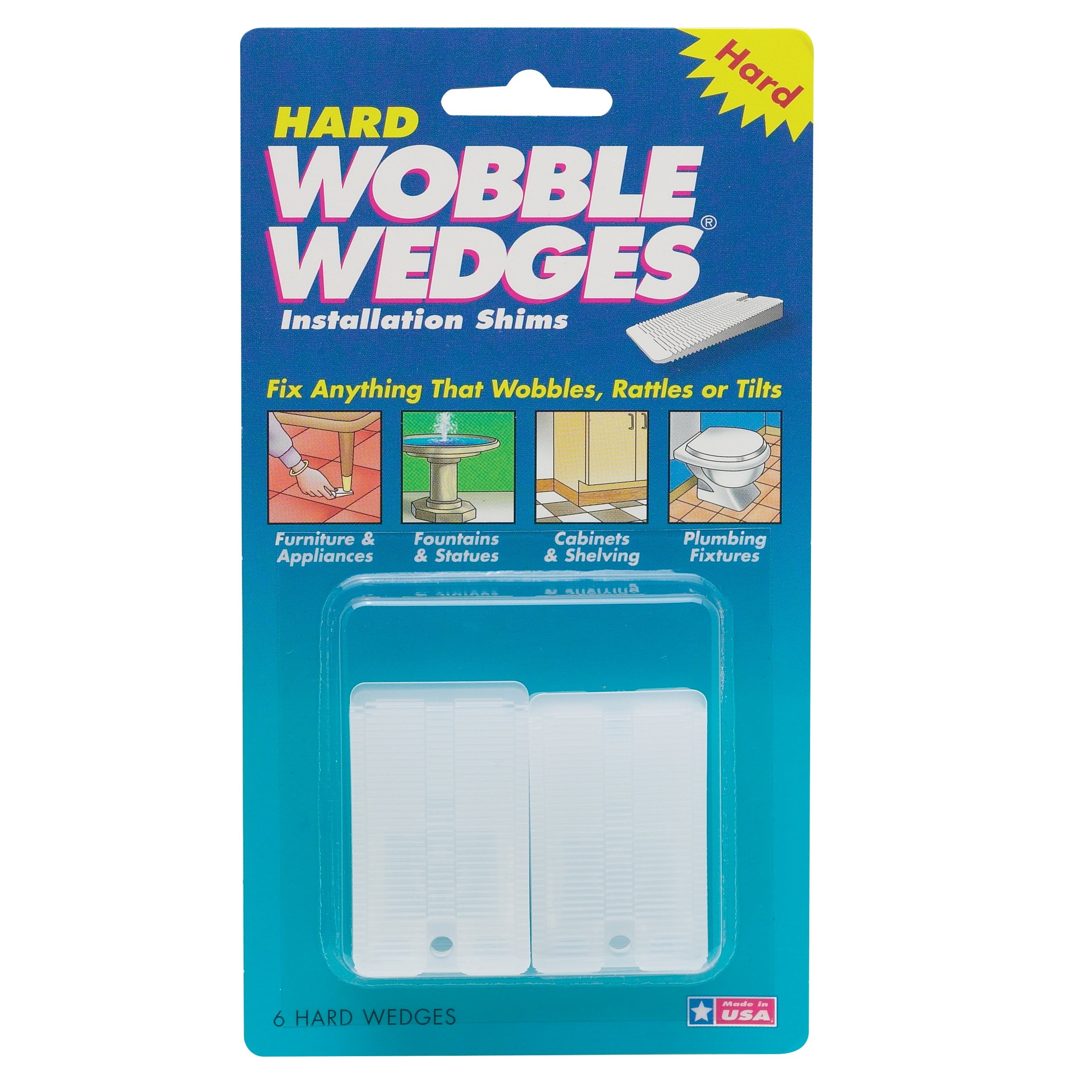 Wobble Wedges Hard Plastic Shims 6 Pack Fix Your Wobbles