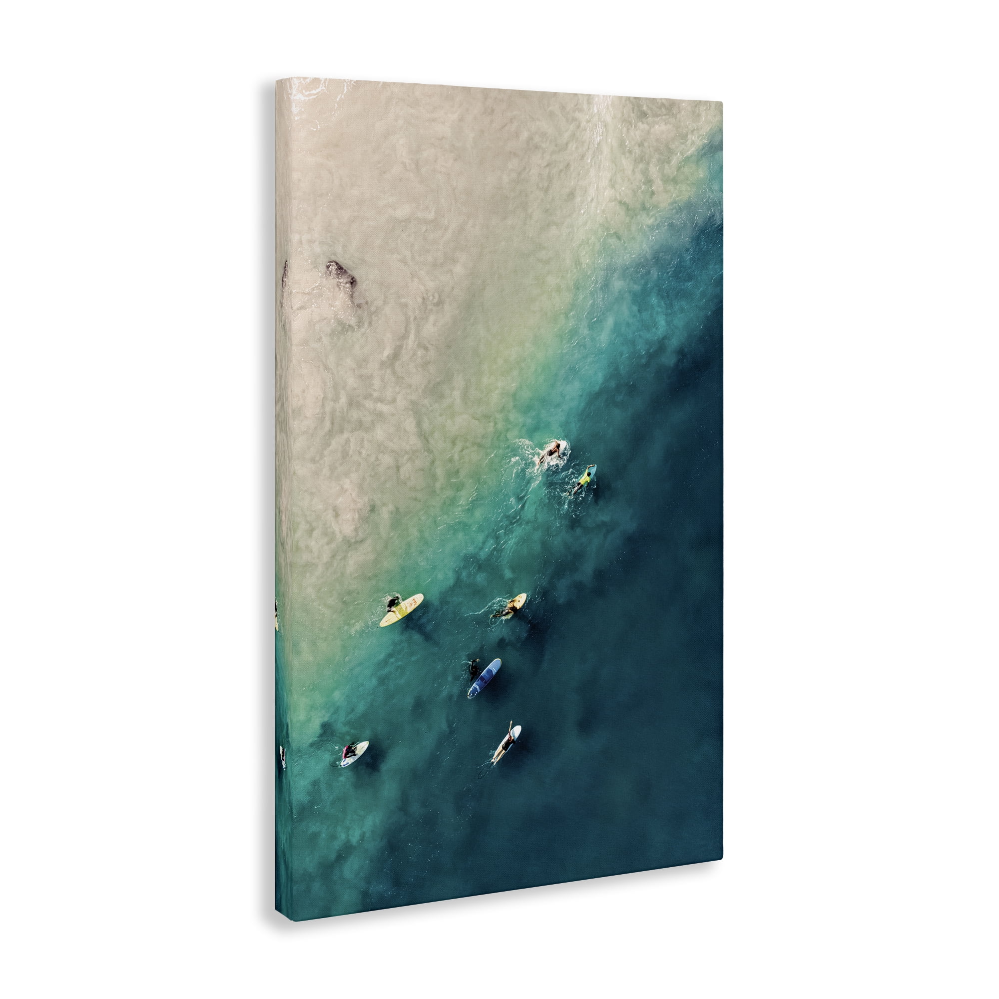 Stupell Industries Surfers on Vivid Shore Nautical & Beach Photography Wrapped Canvas Art Print Wall Art, 24 x 36