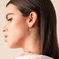 thumbnail image 5 of TINGN Spike Huggie Hoop Earrings S925 Sterling Silver Post 14K Gold Plated Dainty Triangle Cone Hoop Earrings, 5 of 5