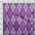 thumbnail image 3 of oneOone Viscose Chiffon Purple Fabric Argyle Dress Material Fabric Print Fabric By The Yard 42 Inch Wide, 3 of 4