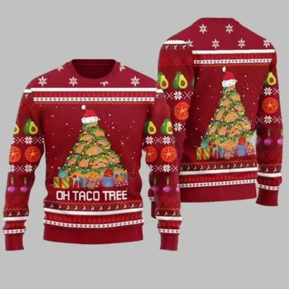Taco Tree 3D Christmas Sweater