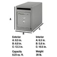 thumbnail image 6 of SentrySafe UC-025K Depository Safe with Dual Key Lock, 0.23 Cu-Ft., Gray, 6 of 6