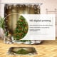 thumbnail image 3 of Cortina de ducha de poliéster con estampado digital de árbol de Navidad para baño, juego de alfombrillas para el suelo, 3 of 4