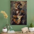 thumbnail image 2 of Boxer Dog Stretched Canvas Size 8x12 – Funny Boxer Dog Team Player Wall Art, Ideal Gift Bass Guitar , Dog Owner, 2 of 5