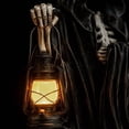 thumbnail image 5 of Lighted Ghost Figurine, Halloween Decorations Ghost with Lantern, Hells Messenger with Lantern, Gothic Resin Witch Statue Garden Light for Home Yard Patio Lawn Decoration, 5 of 7