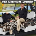 thumbnail image 5 of Whosucclay Cowhide Golf Cart Seat Cover, Anti-Wear Golf Cart Seat Towel Blanket 4 Front Storage Pockets Washable Golf Cart Seat Protector for More 2 Person Seats, 5 of 7