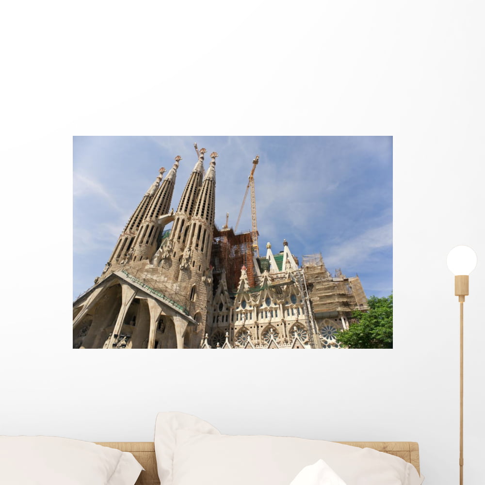 Sagrada Familia Antoni Gaudi Wall Mural by Wallmonkeys Peel and Stick ...