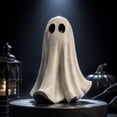 thumbnail image 5 of Halloween Resin Ghost Ornament, Cute Ceramic-Style Ghost Desktop Decoration, Classic Soft Halloween Decor Prop for Home Showcase, Parties, Store Displays, 5 of 7